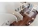 Bright living room seen from above showcases stylish furniture, ceiling fan and open layout at 15240 N Clubgate Dr # 160, Scottsdale, AZ 85254