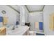 Bathroom with a single sink vanity, framed mirror, and shower with sliding glass doors at 2400 E Baseline Ave # 197, Apache Junction, AZ 85119