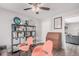 Comfortable living room with stylish furniture and a decorative bookshelf, perfect for relaxation at 6480 N 82Nd St # 1136, Scottsdale, AZ 85250