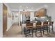 Modern kitchen with stainless steel appliances, a kitchen island, and a breakfast bar at 7180 E Kierland Blvd # 811, Scottsdale, AZ 85254