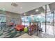 Modern lobby area with a basketball court view at 7180 E Kierland Blvd # 811, Scottsdale, AZ 85254