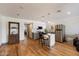 Updated kitchen open to the living area, featuring an island with pendant lighting and seating at 7430 E Chaparral Rd # A222, Scottsdale, AZ 85250