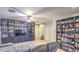 Inviting living room with a large built-in bookcase perfect for displaying your book collection or home decor at 838 E Nolan Pl, Chandler, AZ 85249