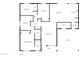 Detailed floor plan showcasing the layout of the bedrooms, baths, living room, and kitchen at 920 E Garnet Ave, Mesa, AZ 85204