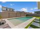 Inviting backyard pool with lounge chairs and artificial turf, perfect for relaxation and entertainment at 10144 E Toledo Ave, Mesa, AZ 85212
