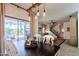 Open dining space with views of the living area and outdoor patio, ideal for entertaining at 1145 E Lowell Ave, Gilbert, AZ 85295