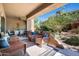 Covered patio featuring comfortable seating, perfect for outdoor relaxation and entertaining at 13300 E Via Linda Dr # 1058, Scottsdale, AZ 85259