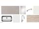 Kitchen design elements featuring shaker style cabinets, stainless steel sink, faucet, and light wood flooring at 15796 W Beryl Ave, Waddell, AZ 85355