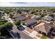 This is an aerial view of a home in a residential area at 4140 E Claxton Ave, Gilbert, AZ 85297