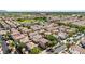 Stunning aerial view of a vibrant neighborhood with well-maintained homes and lush landscaping at 4743 E Laurel Ave, Gilbert, AZ 85234