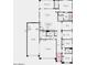 Layout featuring open living space, a modern kitchen with island, and primary suite with walk-in closet at 5208 W Jackalope Ln, Laveen, AZ 85339