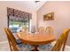 Charming dining room featuring a wooden table and a window with backyard views at 5861 E Anderson Dr, Scottsdale, AZ 85254