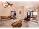 Cozy living room featuring tile floors, and neutral color palette at 5861 E Anderson Dr, Scottsdale, AZ 85254