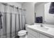 Neutral bathroom with a shower and tub combination, clean fixtures, and a functional design at 631 W Winchester Dr, Chandler, AZ 85286