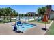 Community pool with a hot tub and lounging area for residents to enjoy at 631 W Winchester Dr, Chandler, AZ 85286