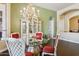 Formal dining area showcasing an ornate chandelier, and eye-catching decor at 6428 W Eugie Ave, Glendale, AZ 85304