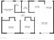 Layout of the home with primary bedroom, two bathrooms, hall, kitchen, dining area, and living room at 6723 E 1St Ave, Scottsdale, AZ 85251