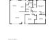 Detailed floor plan showcasing the layout of the home, including living room, bedrooms, and kitchen dimensions at 8713 E Sage Dr, Scottsdale, AZ 85250