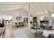 Bright open-concept living space with vaulted ceilings, light gray walls, and updated furnishings and fixtures at 9432 E Quail Trl, Carefree, AZ 85377