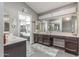 Large primary bathroom with dual vanities and a separate tub and shower at 12813 S 38Th St, Phoenix, AZ 85044