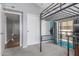 A bedroom with a bunk bed, gray walls, and a black metal frame at 12813 S 38Th St, Phoenix, AZ 85044