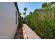 Charming side yard walkway lined with lush greenery and leading to the backyard at 2041 N 16Th Ave, Phoenix, AZ 85007