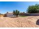 Backyard featuring a freshly landscaped grass patch at 2443 E Randall Dr, Tempe, AZ 85288