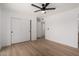 Bedroom with a ceiling fan and closet at 2443 E Randall Dr, Tempe, AZ 85288