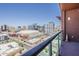 Enjoy the city view from this balcony with sleek railings and bright blue skies at 310 S 4Th St # 1601, Phoenix, AZ 85004