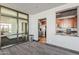 The common area includes a kitchen area with stainless steel appliances and ample natural light at 310 S 4Th St # 1601, Phoenix, AZ 85004