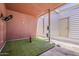 Dog run area with low maintenance artificial grass, fire hydrant, and waste station at 310 S 4Th St # 1601, Phoenix, AZ 85004