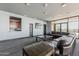 Spacious living room with lots of natural light, comfortable seating, and modern entertainment center at 310 S 4Th St # 1601, Phoenix, AZ 85004