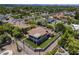 Aerial view of modern home with lush backyard, turf lawn, and privacy fence at 3812 E Camelback Rd, Phoenix, AZ 85018