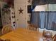 A charming dining area with a wooden table and patriotic-themed decor at 40047 N Cassara Dr, San Tan Valley, AZ 85140