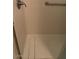 A clean tiled walk in shower with safety bar and glass doors is a great selling point at 40047 N Cassara Dr, San Tan Valley, AZ 85140