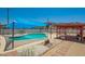 Beautiful pool area with a barbeque and mountain views at 405 E Thunderbird Trl, Phoenix, AZ 85042