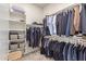 Walk-in closet featuring shelving, tiered racks and plush carpeting at 5218 N Tiller Dr, Litchfield Park, AZ 85340