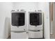Modern laundry room with white, front-load washing machine and dryer at 6938 W Nicolet Ave, Glendale, AZ 85303