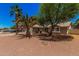 Lovely home featuring mature palm trees, a well-maintained lawn, and a cozy front entrance at 7426 W Cholla St, Peoria, AZ 85345