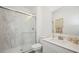 Elegant bathroom featuring a glass-enclosed shower and modern vanity at 8030 W Griswold Rd, Peoria, AZ 85345