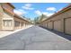 Row of garages in a community, providing convenient parking and storage for residents at 1126 W Elliot Rd # 2023, Chandler, AZ 85224