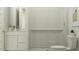 Modern bathroom with a walk-in shower, sleek fixtures, and minimalist design at 11952 W Calle De Pompas --, Peoria, AZ 85383