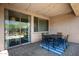 Cozy patio area with outdoor seating, perfect for relaxing and entertaining guests at 12118 W Dove Wing Way, Peoria, AZ 85383