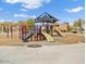 Community playground with slides, climbing structures, and shaded seating area at 12118 W Dove Wing Way, Peoria, AZ 85383