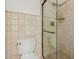 Bathroom featuring an enclosed shower with decorative tile work and fixtures at 25230 S Berry Brook Dr, Sun Lakes, AZ 85248