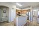 Open kitchen featuring light cabinets, stainless steel appliances, and a convenient island at 25659 W Forest Grove Ave, Buckeye, AZ 85326