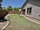 Spacious backyard with healthy green grass and a concrete wall at 4117 W Allen St, Laveen, AZ 85339