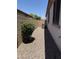 A narrow side yard features rock ground cover and a block wall at 4117 W Allen St, Laveen, AZ 85339