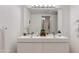 Bright bathroom with double vanity, modern lighting, and tasteful decorations at 4932 E Kathleen Rd, Scottsdale, AZ 85254