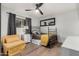 Comfortable bedroom with a ceiling fan, stylish decor, and soft lighting, creating a cozy atmosphere at 6746 E Monterosa St, Scottsdale, AZ 85251